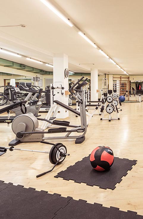 la palestra dell'Hotel Soreghes